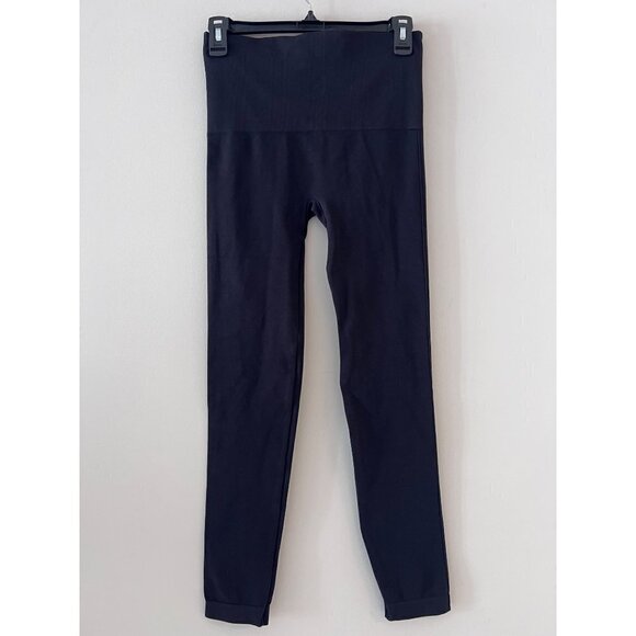 Spanx Look At Me Now Seamless Leggings Black size Large excellent pre owned - Picture 1 of 4